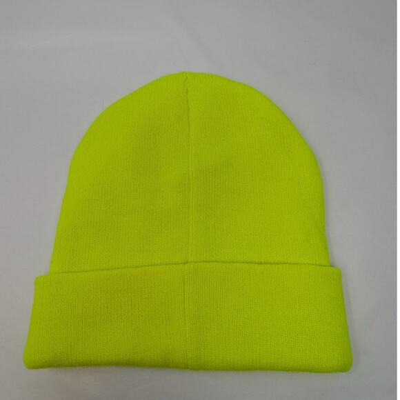 Dickies Logo Cuffed Skully Beanie Hat Neon One Size - Picture 2 of 4